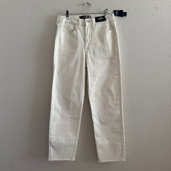 NWT Hollister Ultra High Rise White Vintage Jeans 7L - Picture 1 of 6